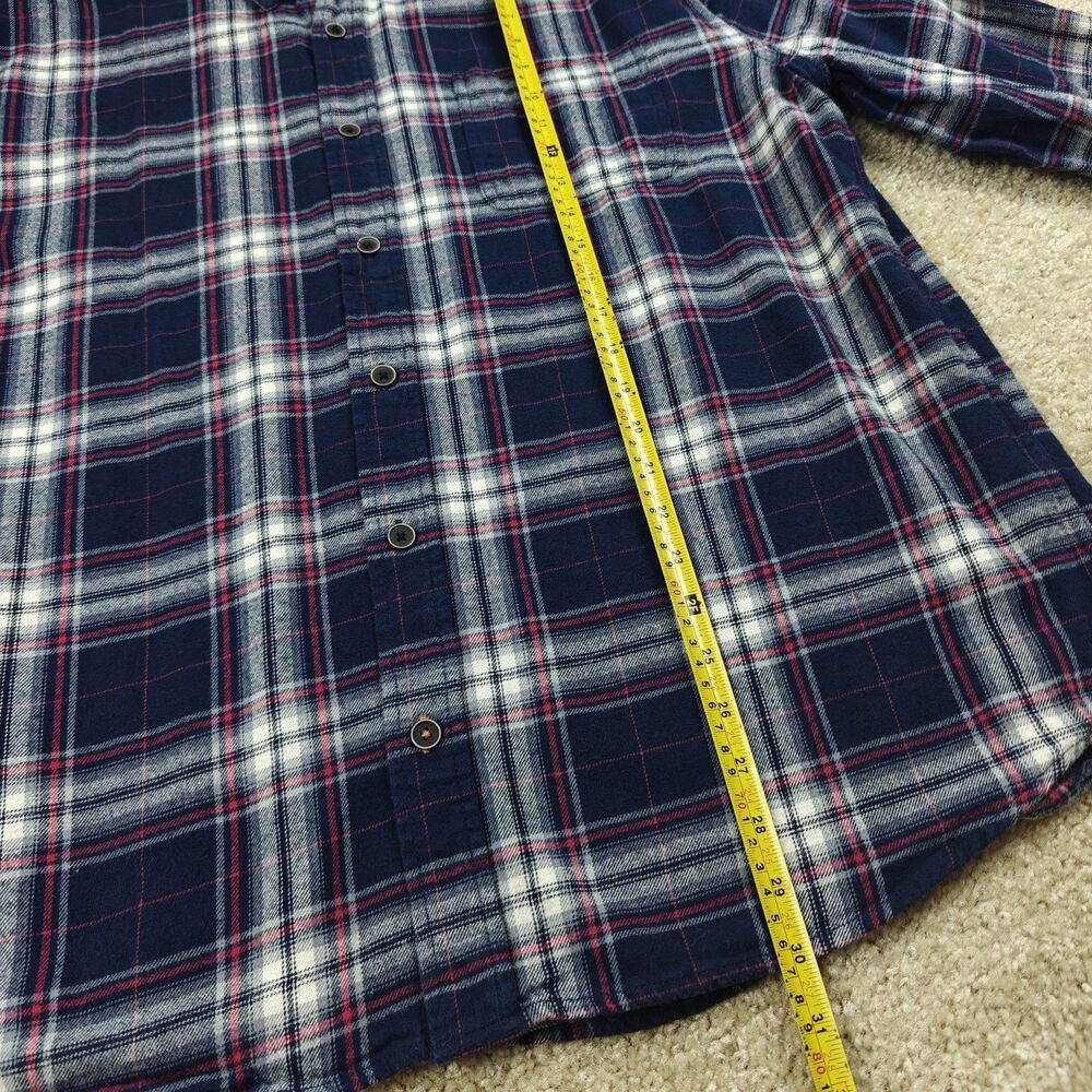 Weatherproof Plaid Flannel Shirt Men's XXL Blue Cozy Soft Utility Classic Cotton - Picture 8 of 9